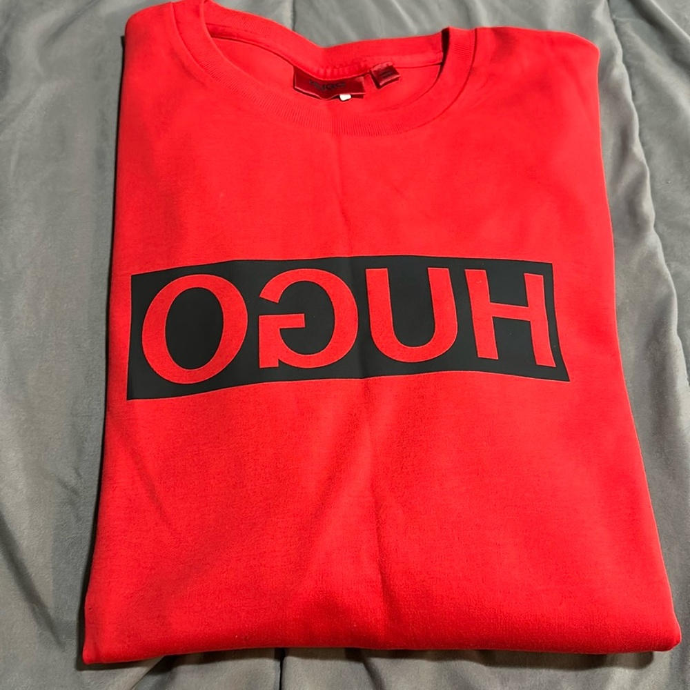 Hugo Boss Red and Black sweatshirt